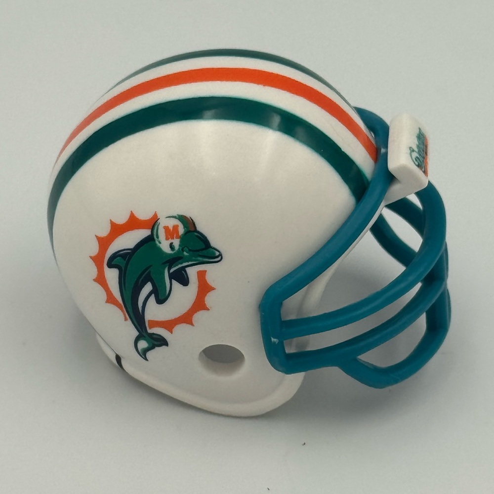 Vintage Miami‎ Dolphins Mini Helmet Mighty Racers NFL 2006 Collectible 2.5"